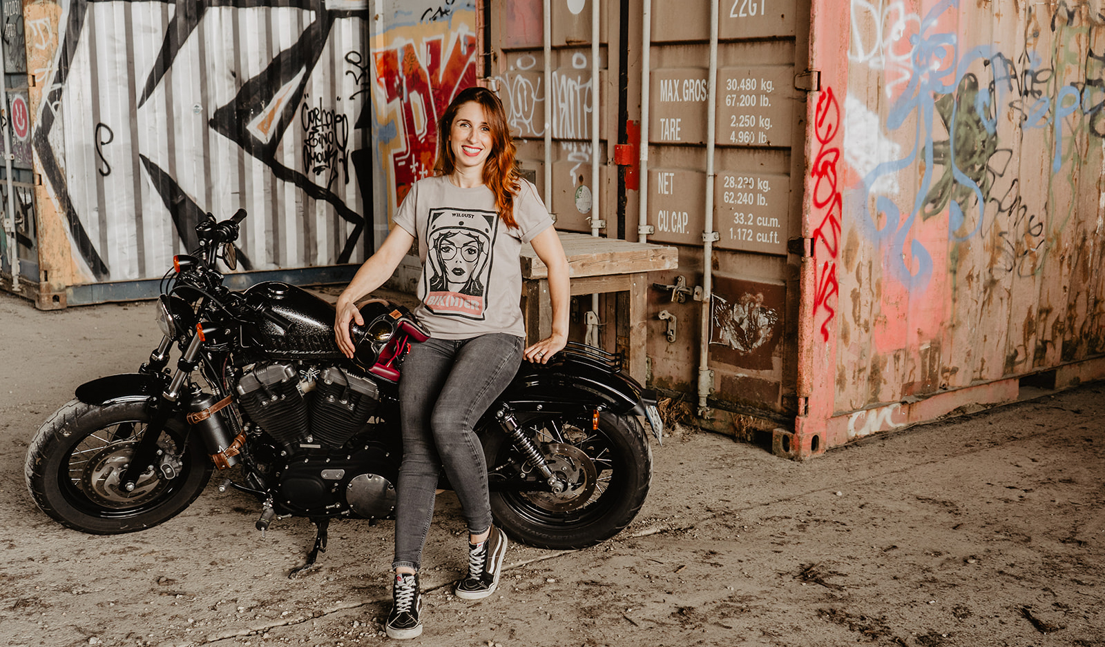 moto girl, t shirt by wildust